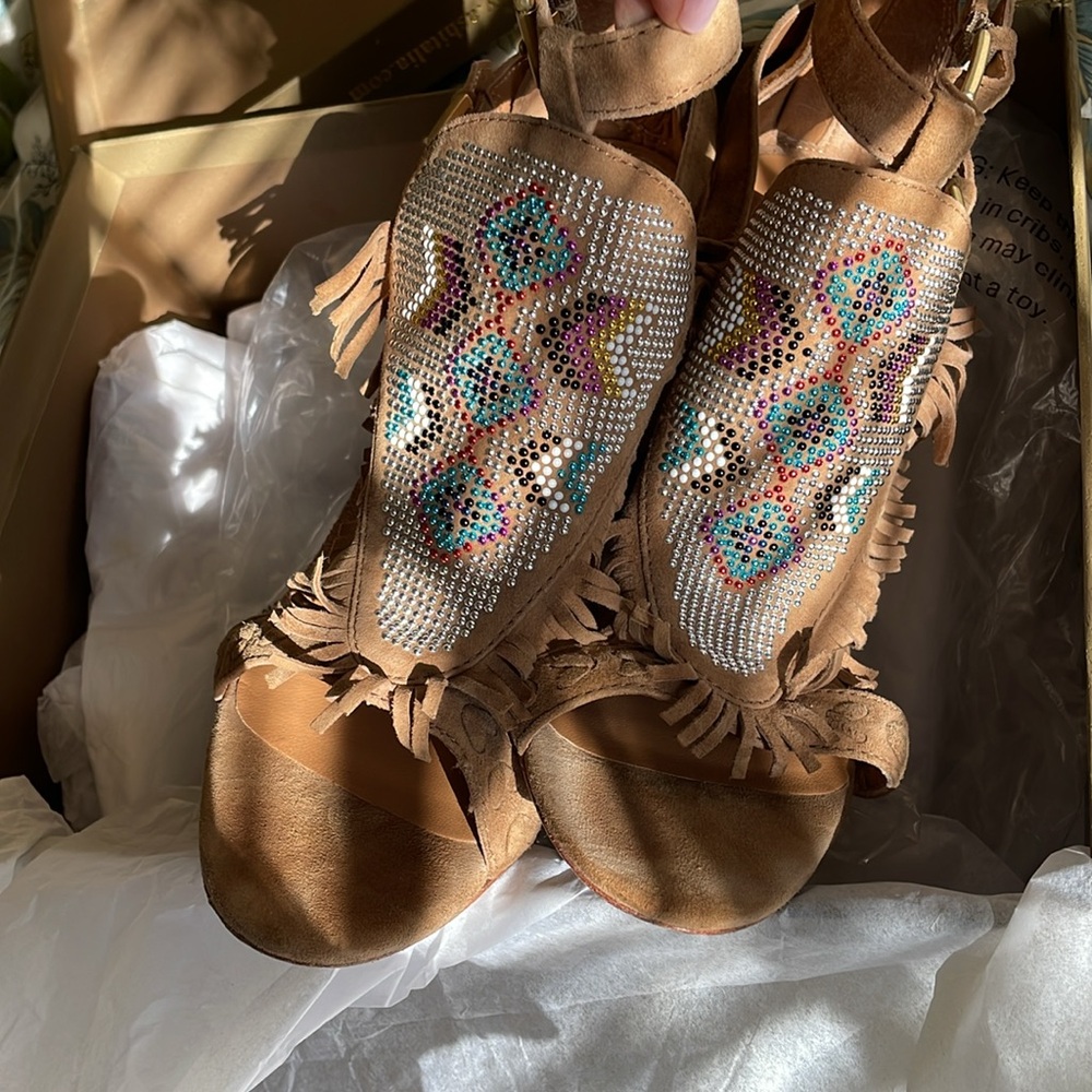 Ash Aztec studded suede block heels - Picture 9 of 14